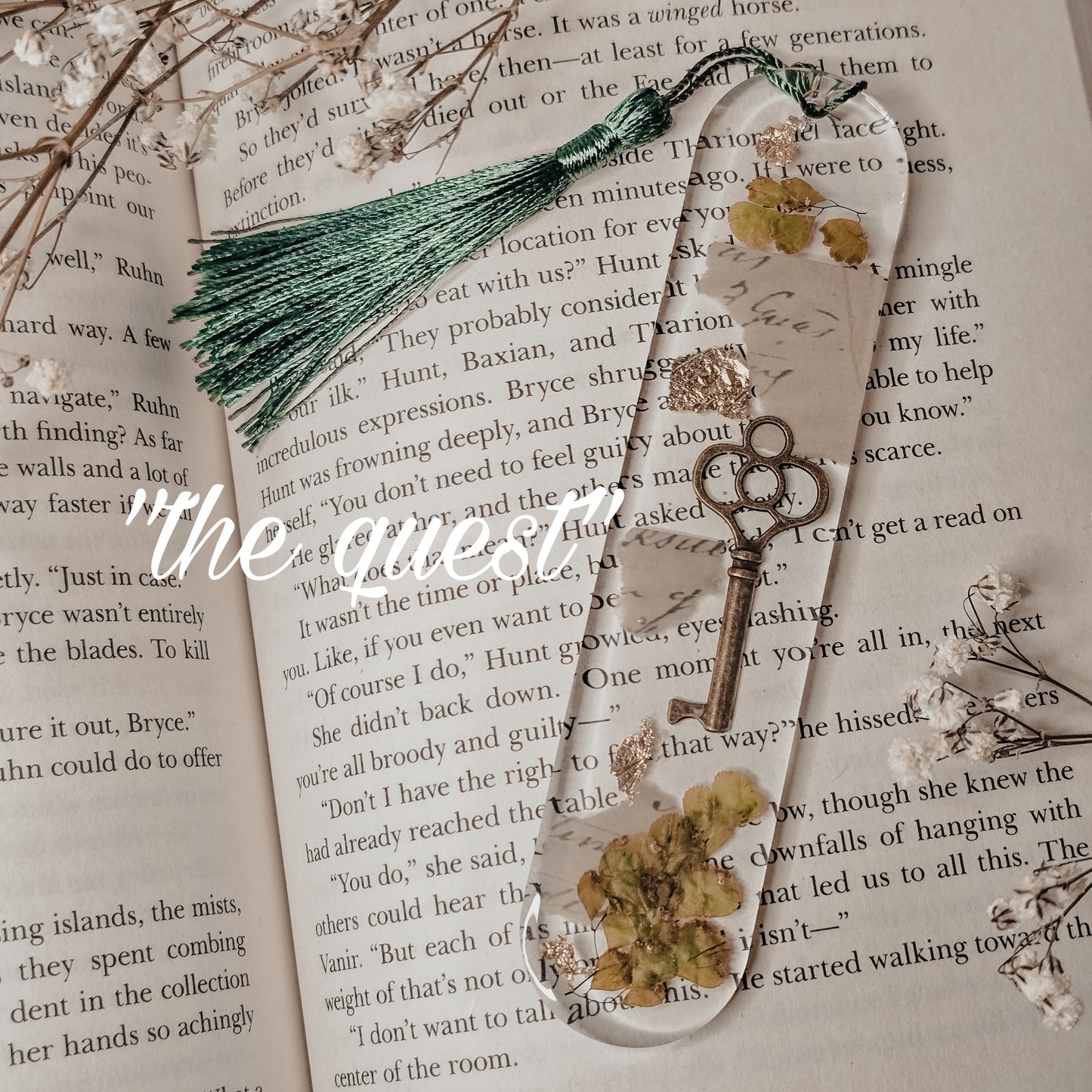 pressed flower resin bookmarks